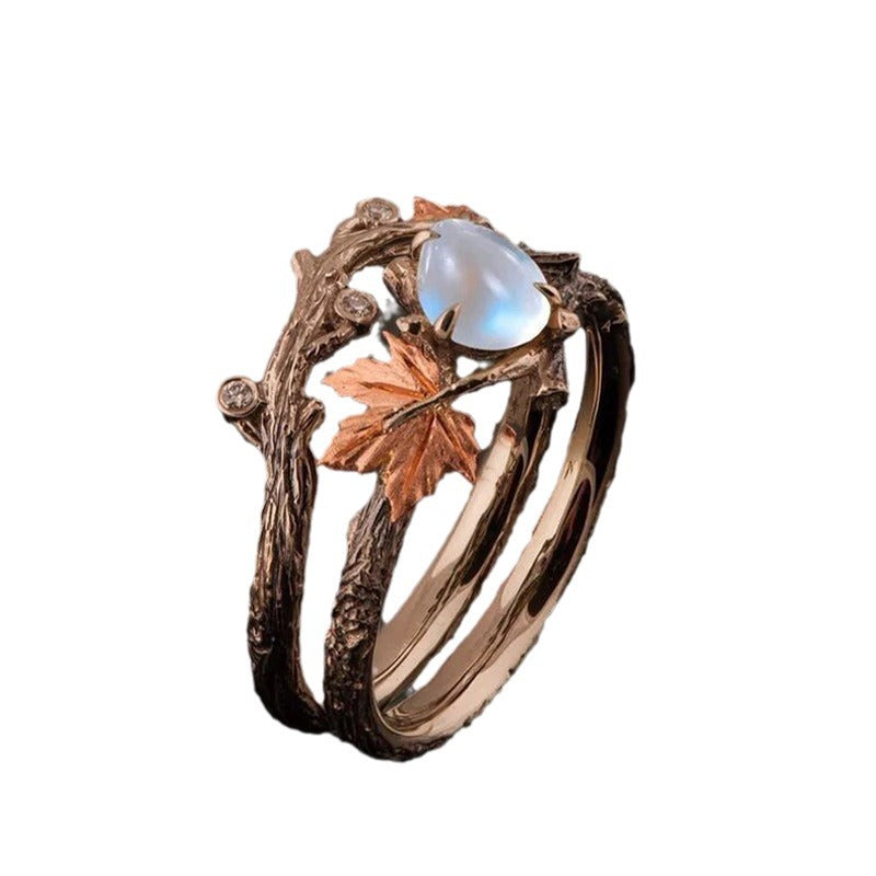 Wholesale Vintage Antique Gold Maple Leaf Ring